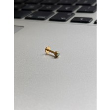 Rupen Kraft Cerrahi Çelik Tragus Helix Kıkırdak Conch Minimal Opal Taşllı Piercing