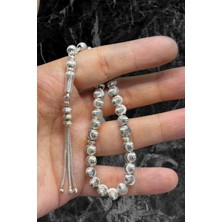 Oya Silver Lazer Işleme Taneli Gümüş Tesbih