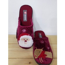 Gezer Yeni Sezon Kışlık Rahat Taban Noel Baba Figürlü Kadın Ev Terliği