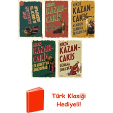 Can Yayınları Nikos Kazancakis 5 Kitap Seti + Türk Klasiği Hediye