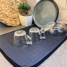 EC Shop (3 Adet) Bulaşık Matı Süper Emici Bulaşık Kurutma Matı Tezgah Üstü Bulaşık 45X35CM