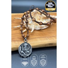 Balzamin Design Ganesha – Tibet Akiği & Hematit Doğal Taşlı Özel Tasarım Çelik Kolye | Unisex, Ayarlanabilir 58–78 cm