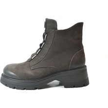 Beety 3010 Hakiki Nubuk Deri Kalın Taban Casual Kadın Bot