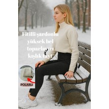 Fitilli Şardonlu Yüksek Bel Toparlayıcı Tayt