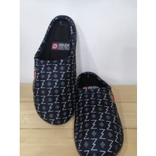 Gezer Yeni Sezon Kışlık Rahat Taban Pamuklu Z Desenli Erkek Ev Terliği