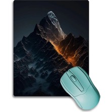 Sonictouch Epik Siyah Dağ Temalı Kaydırmaz Gaming Oyuncu Dikişsiz Mouse Pad/ped 17X21CM