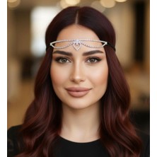 Valmont Accessories Zirkon Taşlı Saç Aksesuarı, Gelin Tacı, Nişan Nikâh Kına Saç Aksesuarı, Alınlık