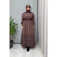 Clande Elbise Kahve 5023