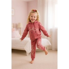 Smile Kız Kapüşonlu Takım