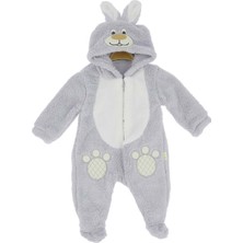 Atabay Welsoft Pati Nakışlı Patikli Tulum - Gri - 9 - 12 Ay - HYT1224-GRI-9 - 12 Ay Gri