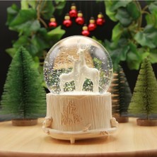 Keyfim Shop Yılbaşı Noel Geyik Kar Küresi Kar Motorlu, Işıklı ve Müzikli Mega Boy