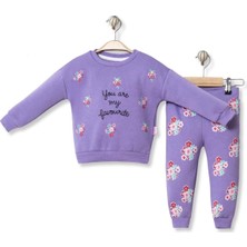 Atabay You Are Baskılı Üç Iplik Şardonlu Alt Üst Takım - Lila - 18 Ay - MYS5253-LILA-18 Ay Lila