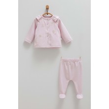 Cute Rabbıt Çiçek Nakışlı Çıtçıtlı Alt Üst Takım - Caramell  - TKK1479 - Lila - 9 - 12 Ay - TKK1479-LILA-9 - 12 Ay Lila