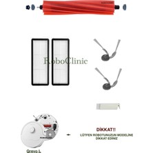Roborock Qrevo L Yedek Ana Fırça, Yan Fırça, Hepa Filtre - 6 Parça
