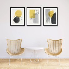 M&H Quality 3 Parça Çerçeve Görünümlü Mdf Tablo Seti