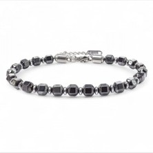 Moncuk Design Esmas Kesim Hematit Ayaranabilir Çelik Zincir Bileklik 33512B10D5