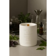 Basement : Basil & Tea : Dekoratif % 100 Soya Beton Mum (Reyhan, Bergamot, Siyah Çay, Ylang Ylang)