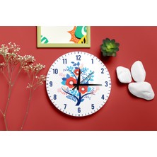 M&H Quality Çiçek Ağacı Tasarımlı Sessiz Mekanizmalı Mdf Duvar Saati –