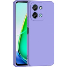 Nevarium Vivo Y28 4g Kılıf Lansman Içi Kadife Kamera Korumalı Mara Silikon Kılıf-Lila