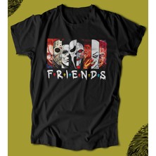 Butişört 'friends - Korku Koleksiyon‘  Baskılı 'regular-Fit' Unisex Tişört