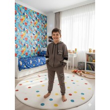 Yağmur Giyim Yuko2i Workıng Desenli 2 Ip Kumaş Kapşonlu Erkek Çocuk Eşofman Takımı 13-16 Yaş 40025
