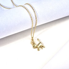 Nox Jewelry 14 Ayar Mikron Altın Kaplama Eşek Figürlü Kolye – Hayvan Figürlü Çocuk Kolyesi - CN00473