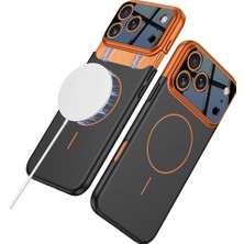 Apple Iphone 17 Pro Max Kılıf Magsafe Şarj Özellikli Çift Parçalı Lopard Napoli Kapak