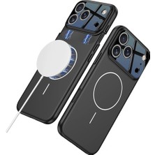 Apple Iphone 17 Pro Max Kılıf Magsafe Şarj Özellikli Çift Parçalı Lopard Napoli Kapak