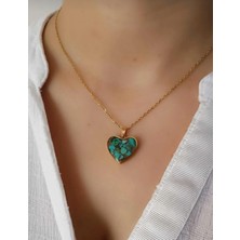 Çelik 1.sınıf Çelik Kararma Yapmaz Çok Şık Mars Taşlı Kolye