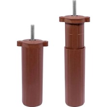 Ergün 2 Adet Ayarlı Destek Ayağı 14X19CM Gizli Ayak 5/16 Civatalı Siyah/beyaz/kahverengi