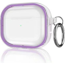 Zeroshop Movenchy Airpods Pro 2 (2.nesil) Shiny Şeffaf Kılıf - Mor