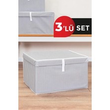 EC Shop (3 Adet) Alas Çok Amaçlı Kutu Maxi Boy Tela 50*40*30 cm