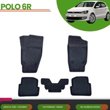 Ack Dizayn Volkswagen Polo 2009-2017 Araca Özel 4d Havuzlu Paspas Takımı (Karbon)