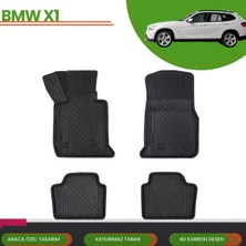 Ack Dizayn Bmw X1 2009-2015 4d Araca Özel Havuzlu Paspas Takımı (Karbon)