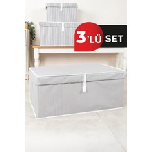 EC Shop Alas 3'lü Çok Amaçlı Kutu Megaplus 70X40X30 cm Tela (Yıkanamaz)
