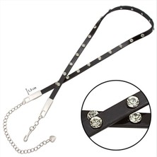 Zeroshop Klasik Deri Taşlı Kemer-Turuncu