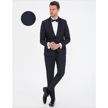 Pierre Cardin Erkek Lacivert Ex. Slim Fit Smokin Damatlık 50238683-VR033