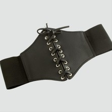Zeroshop Örgülü Çıtçıtlı Lastikli Kemer-Siyah