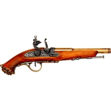 Rakun Home Denix Dekoratif Çakmaklı Korsan Tabancası 36 Cm, 18. Yüzyıl