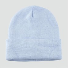 Zeroshop Çift Kat 1 Nci Kalite Renkli Bere   Bere Eldiven -Açık Mavi