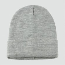 Zeroshop Çift Kat 1 Nci Kalite Renkli Bere   Bere Eldiven -Açık Gri