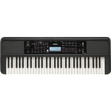 FourForce PSR-E383 61 Dokunmatik Duyarlı Tuşlar Müzik Dinlenme, Güç Adaptörü ile Yeni Başlayanlar Için Taşınabilir Klavye