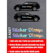 Sticker Dizayn Kişiye Özel Yazı - 2 Adet Isim Soyisim Yazı - Araba - Oto - Araç -Motosiklet - Karavan Sticker Etiket 00096