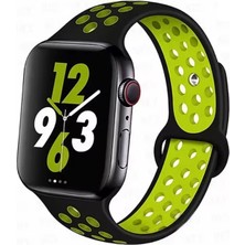 Ekoodukkan Apple Watch 42/44/45/49MM Uyumlu Delikli Silikon Kordon Kayış