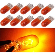FourForce Adet 12V T10 W5W Dipsiz Turuncu Renk Ön Park Plaka Tavan Iç Aydınlatma Ampul
