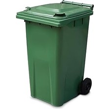 FourForce Plastik Çöp Konteyneri 240 Litre Konteyner - A+ Isıya Karşı Dayanıklı Malzeme - Yeşil