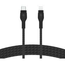 FourForce Boostcharge Pro Flex Örgülü Usb-C/lightning Kablosu, 1 M, Mfı Sertifikalı, 20 W, Hızlı Şarj Için, Pd Power Delivery Ile, iPhone 14/14 Plus, 13, 12, Pro, Max, Mini Gibi Cihazlar Için, Siyah