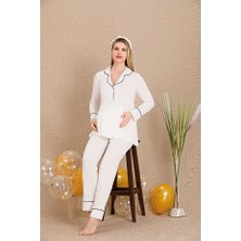 Nightlove Lady Lingerie 2li Dantelli Hamile Pijama Takımı