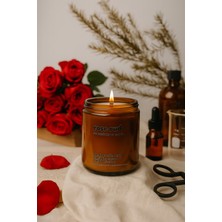 Basement : Rose Oud : Amber Cam Kavanozda : Kokulu Soya Mum (Gül, Oud, Sandal Ağacı)