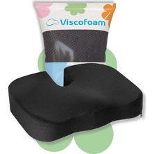 FourForce Ortopedik Oturma Minderi Hemeroid Kuyruk Sokumu Coccyx Oturma Minderi Visco Minder Siyah